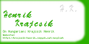 henrik krajcsik business card